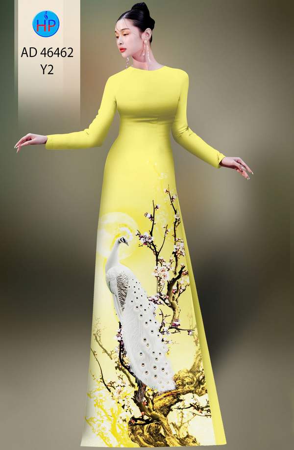 Vải Áo Dài Hoa Đào AD 46462 1 vai ao dai hoa dao ad 46462