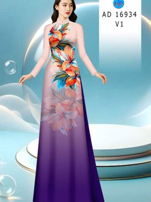 Vải Áo Dài Hoa In 3D AD 16934 20 vai ao dai hoa in 3d ad 16934