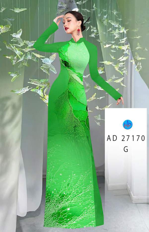 Vải Áo Dài Hoa In 3D AD 27170 2 vai ao dai hoa in 3d ad 27170