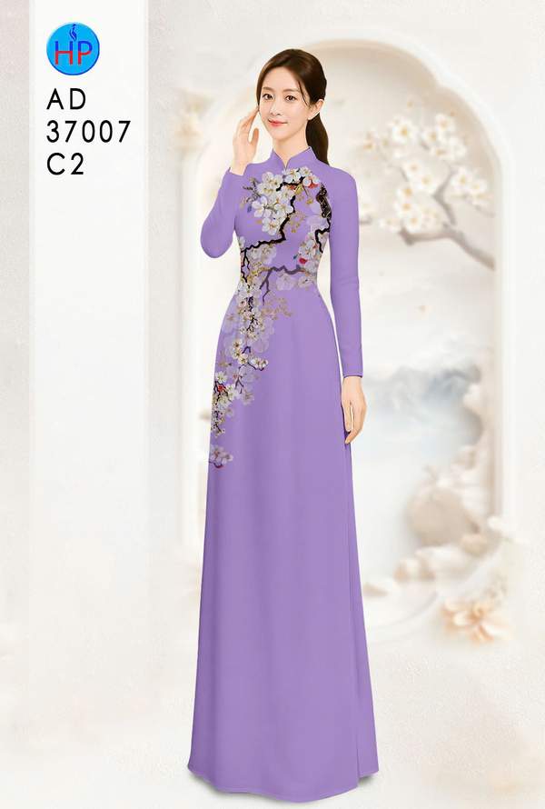 Vải Áo Dài Hoa In 3D AD 37007 1 vai ao dai hoa in 3d ad 37007