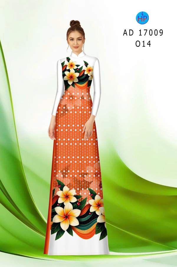 Vải Áo Dài Hoa Sứ AD 17009 1 vai ao dai hoa su ad 17009