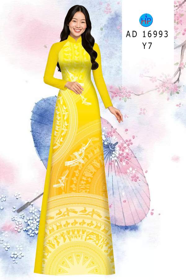 Vải Áo Dài Trống Đồng AD 16993 1 vai ao dai trong dong ad 16993