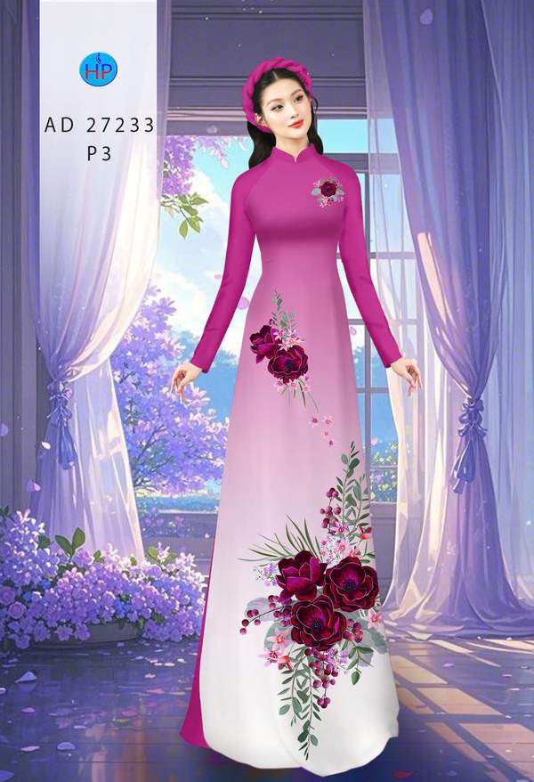 Vải Áo Dài Hoa In 3D AD 27233 3 1785811923 104 vai ao dai hoa in 3d ad 27233
