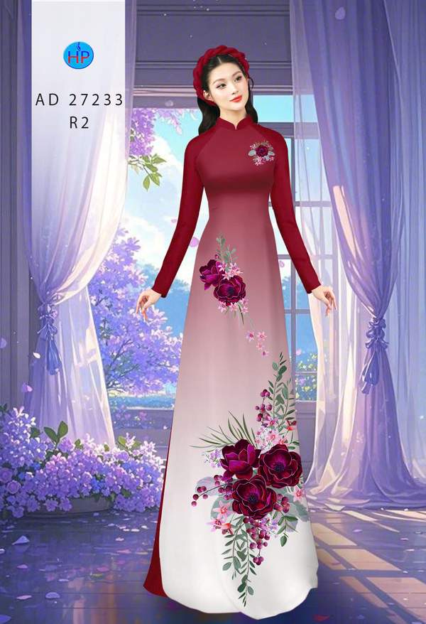 Vải Áo Dài Hoa In 3D AD 27233 9 1785811925 331 vai ao dai hoa in 3d ad 27233