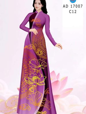 Vải Áo Dài Hoa Sen AD 17007 21 1786411939 17 vai ao dai hoa sen ad 17007