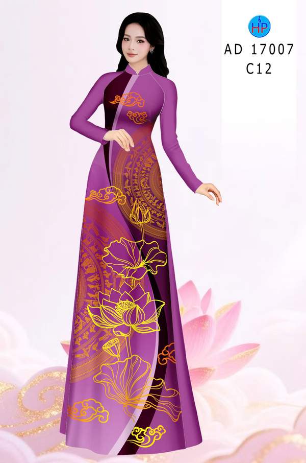 Vải Áo Dài Hoa Sen AD 17007 3 1786411939 17 vai ao dai hoa sen ad 17007