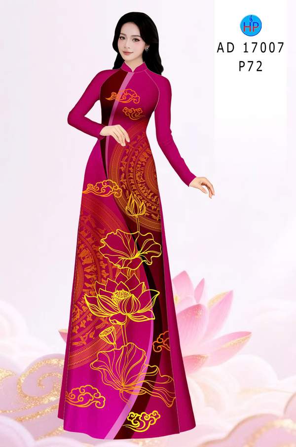 Vải Áo Dài Hoa Sen AD 17007 12 1786411941 353 vai ao dai hoa sen ad 17007