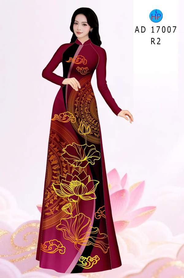 Vải Áo Dài Hoa Sen AD 17007 10 1786411941 462 vai ao dai hoa sen ad 17007