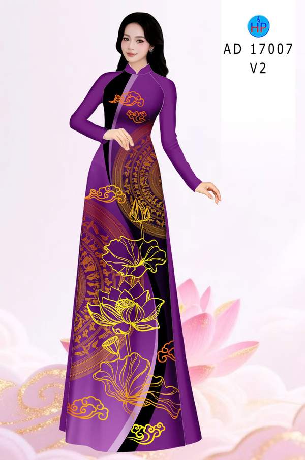 Vải Áo Dài Hoa Sen AD 17007 1 1786411943 580 vai ao dai hoa sen ad 17007