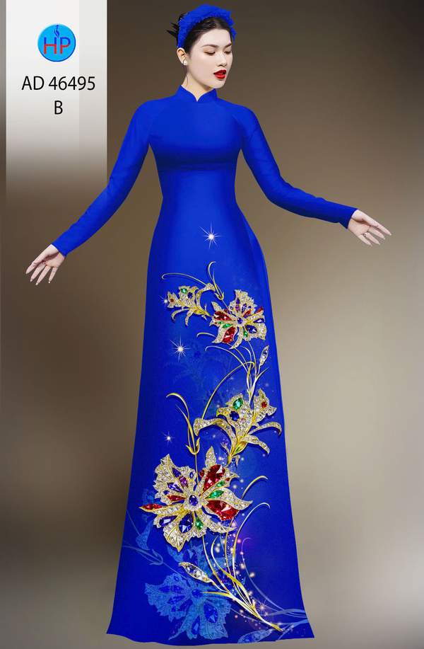 Vải Áo Dài Hoa In 3D AD 46495 5 1786675532 816 vai ao dai hoa in 3d ad 46495