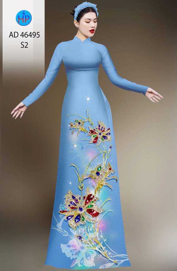 Vải Áo Dài Hoa In 3D AD 46495 3 1786675532 839 vai ao dai hoa in 3d ad 46495