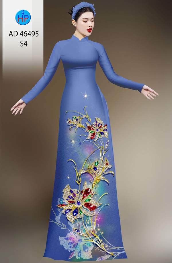 Vải Áo Dài Hoa In 3D AD 46495 10 1786675533 637 vai ao dai hoa in 3d ad 46495