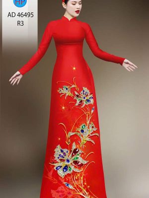 Vải Áo Dài Hoa In 3D AD 46495 28 1786675534 184 vai ao dai hoa in 3d ad 46495