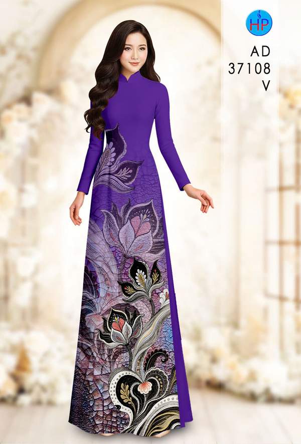 Vải Áo Dài Hoa Sen AD 37108 2 1786675969 382 vai ao dai hoa sen ad 37108