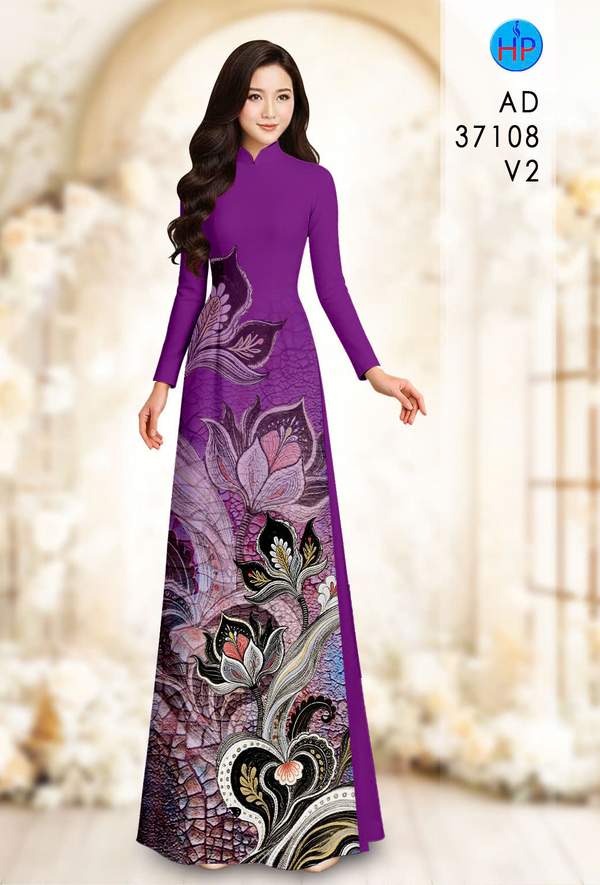 Vải Áo Dài Hoa Sen AD 37108 6 1786675969 601 vai ao dai hoa sen ad 37108