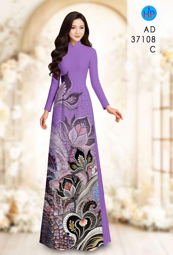 Vải Áo Dài Hoa Sen AD 37108 11 1786675970 56 vai ao dai hoa sen ad 37108