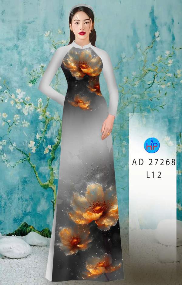 Vải Áo Dài Hoa In 3D AD 27268 3 1786676834 112 vai ao dai hoa in 3d ad 27268