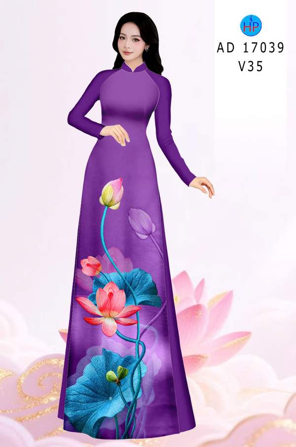 Vải Áo Dài Hoa Sen AD 17039 2 1786778940 881 vai ao dai hoa sen ad 17039