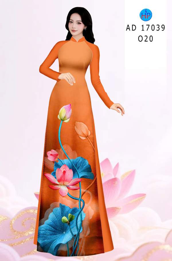 Vải Áo Dài Hoa Sen AD 17039 7 1786778941 154 vai ao dai hoa sen ad 17039