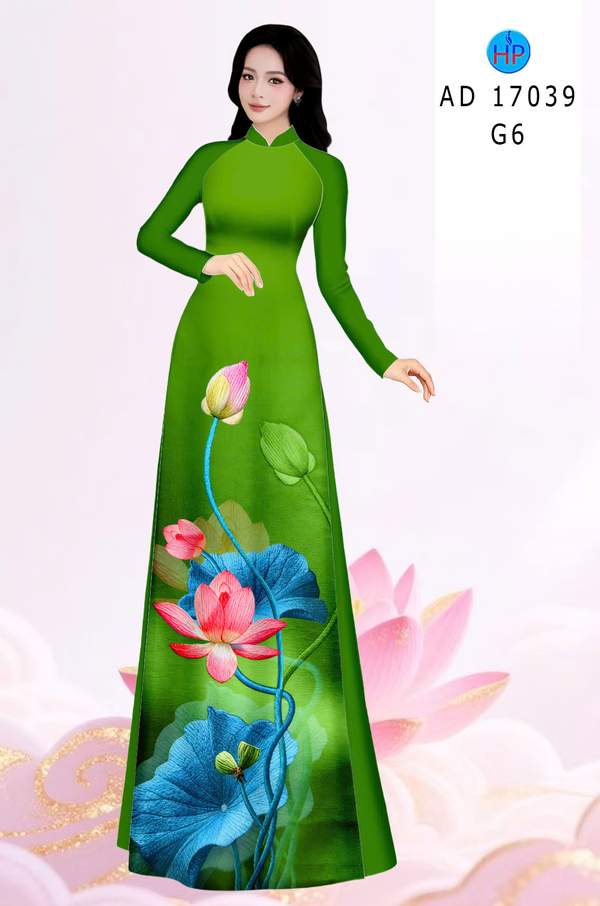 Vải Áo Dài Hoa Sen AD 17039 6 1786778941 312 vai ao dai hoa sen ad 17039