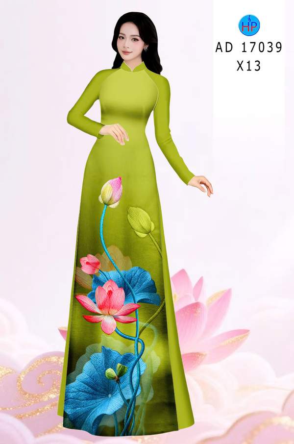 Vải Áo Dài Hoa Sen AD 17039 12 1786778943 963 vai ao dai hoa sen ad 17039