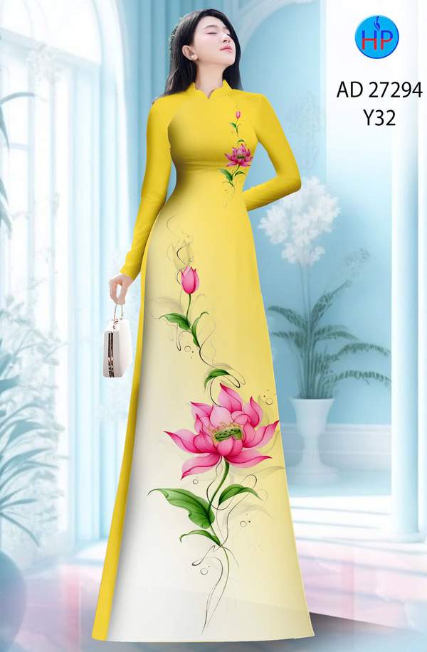 Vải Áo Dài Hoa Sen AD 27294 4 1787628942 617 vai ao dai hoa sen ad 27294