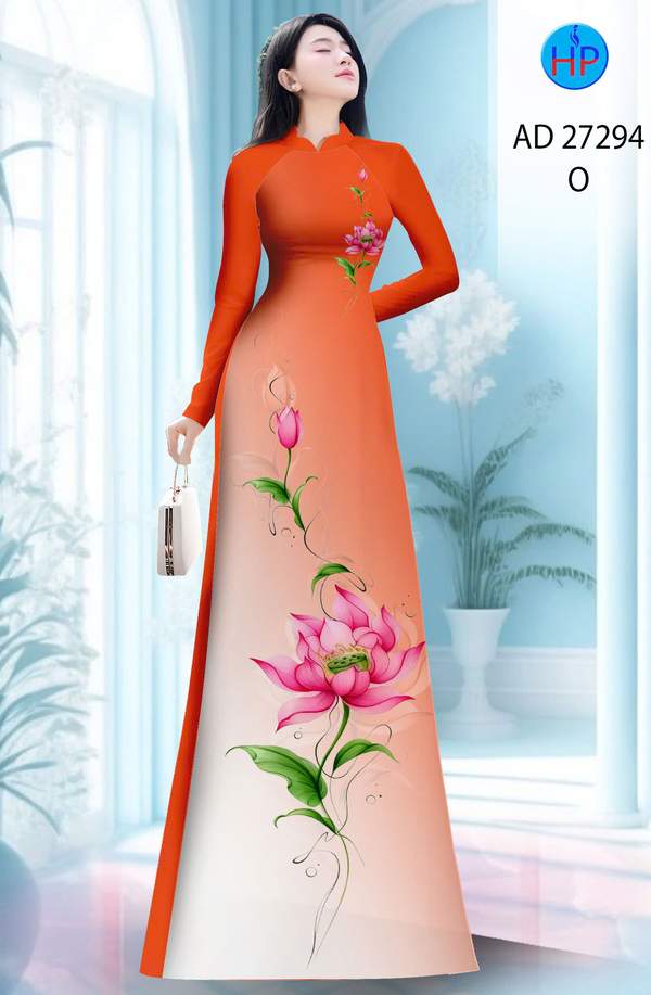 Vải Áo Dài Hoa Sen AD 27294 7 1787628943 114 vai ao dai hoa sen ad 27294