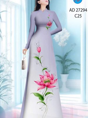 Vải Áo Dài Hoa Sen AD 27294 27 1787628943 817 vai ao dai hoa sen ad 27294