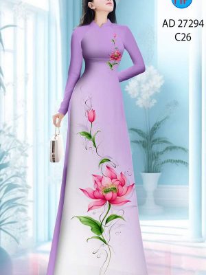 Vải Áo Dài Hoa Sen AD 27294 32 1787628944 111 vai ao dai hoa sen ad 27294