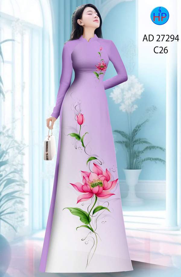 Vải Áo Dài Hoa Sen AD 27294 11 1787628944 111 vai ao dai hoa sen ad 27294
