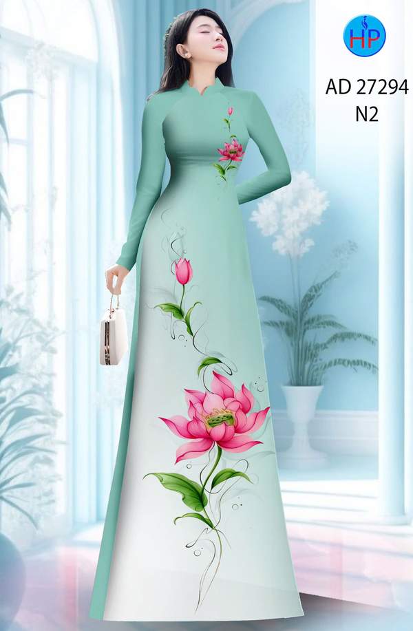 Vải Áo Dài Hoa Sen AD 27294 21 1787628946 33 vai ao dai hoa sen ad 27294