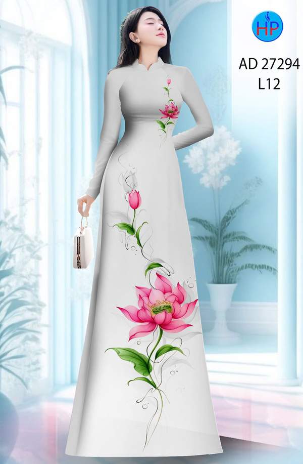 Vải Áo Dài Hoa Sen AD 27294 22 1787628946 673 vai ao dai hoa sen ad 27294