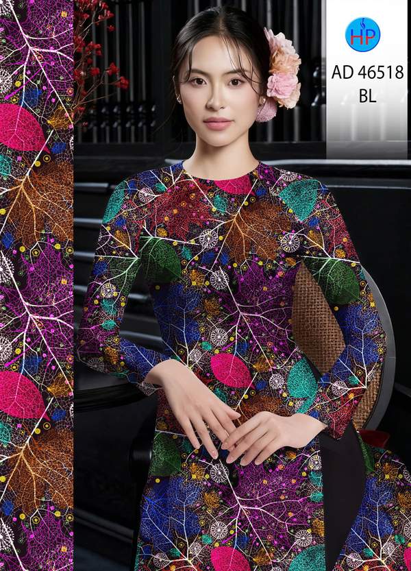 Vải Áo Dài Hoa In 3D AD 46518 2 1787630949 906 vai ao dai hoa in 3d ad 46518