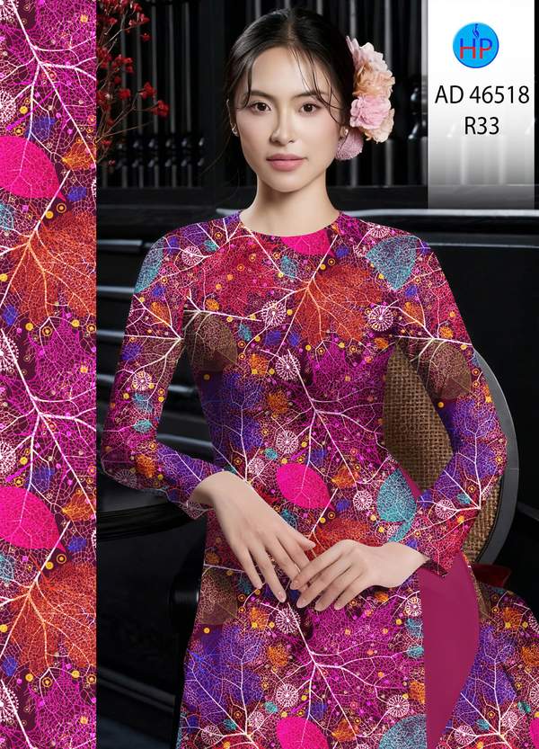 Vải Áo Dài Hoa In 3D AD 46518 8 1787630951 438 vai ao dai hoa in 3d ad 46518