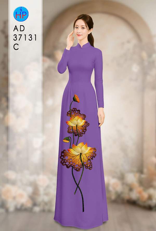 Vải Áo Dài Hoa Sen AD 37131 4 1787715819 834 vai ao dai hoa sen ad 37131