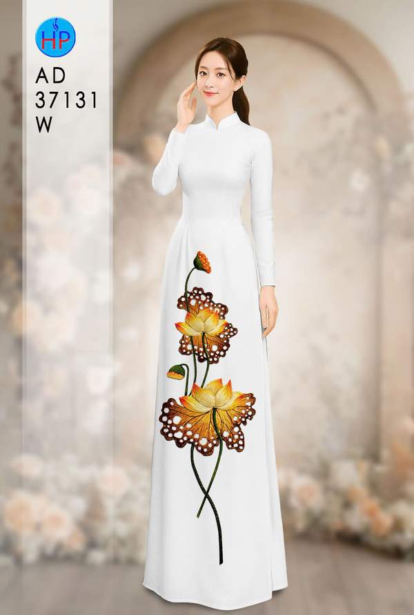 Vải Áo Dài Hoa Sen AD 37131 5 1787715819 892 vai ao dai hoa sen ad 37131