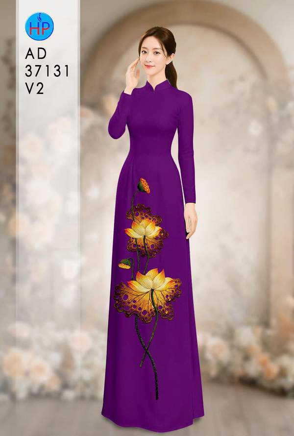 Vải Áo Dài Hoa Sen AD 37131 14 1787715821 781 vai ao dai hoa sen ad 37131