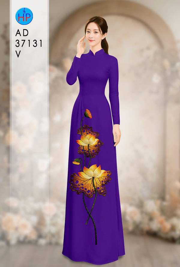 Vải Áo Dài Hoa Sen AD 37131 1 1787715822 283 vai ao dai hoa sen ad 37131