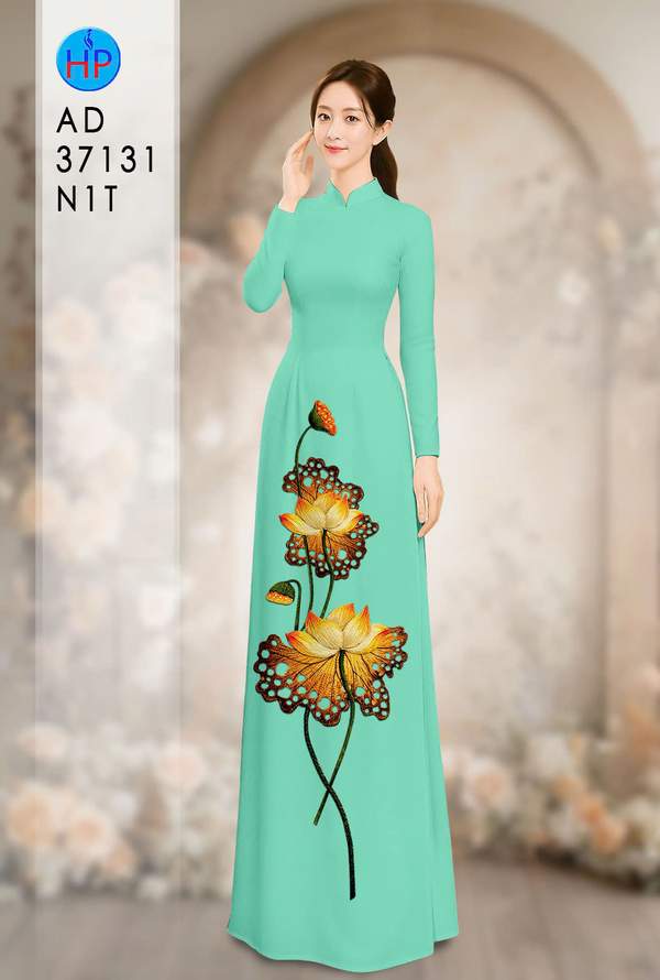 Vải Áo Dài Hoa Sen AD 37131 19 1787715822 618 vai ao dai hoa sen ad 37131