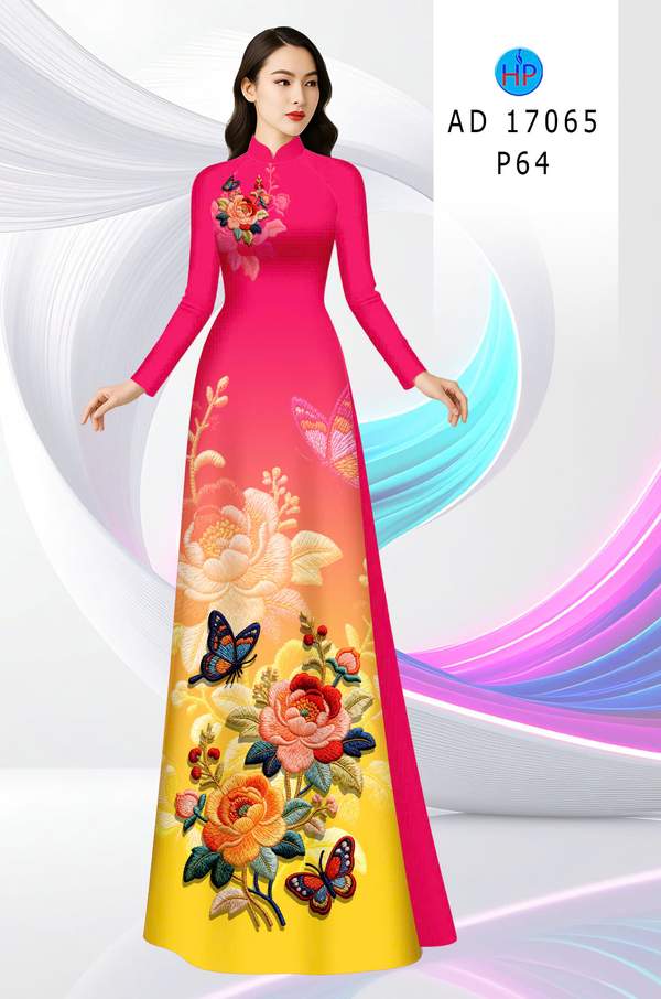 Vải Áo Dài Hoa Hồng AD 17065 5 1787717013 934 vai ao dai hoa hong ad 17065