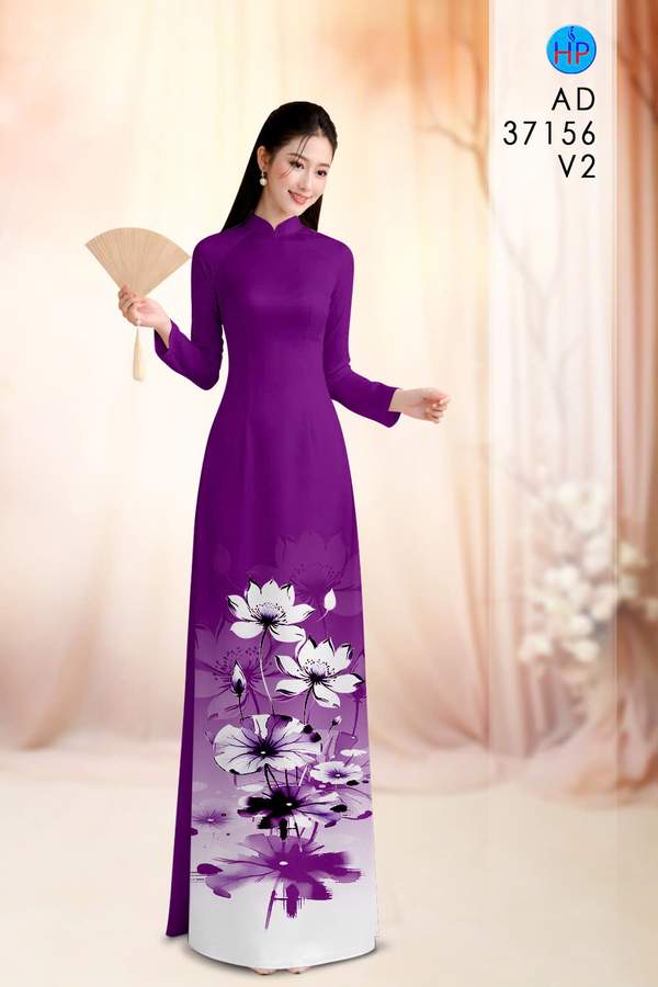 Vải Áo Dài Hoa Sen AD 37156 2 1788167147 345 vai ao dai hoa sen ad 37156