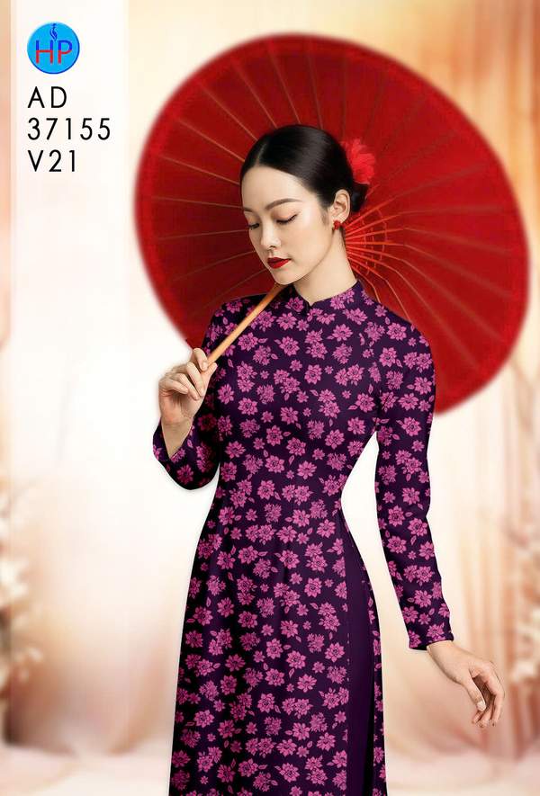 Vải Áo Dài Hoa Đều AD 37155 2 vai ao dai hoa deu ad 37155