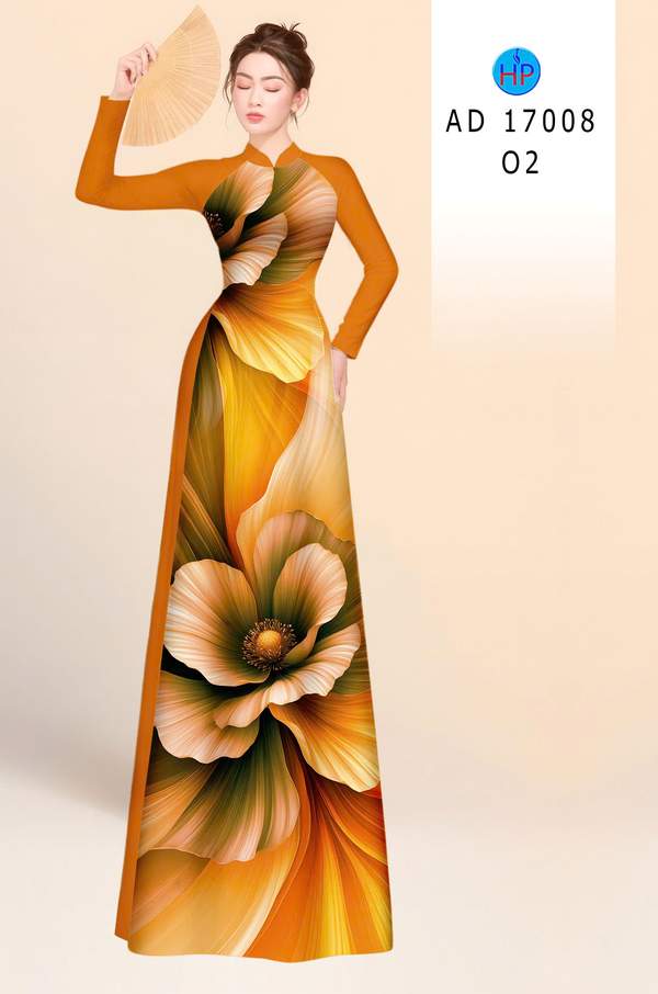 Vải Áo Dài Hoa In 3D AD 17008 2 vai ao dai hoa in 3d ad 17008