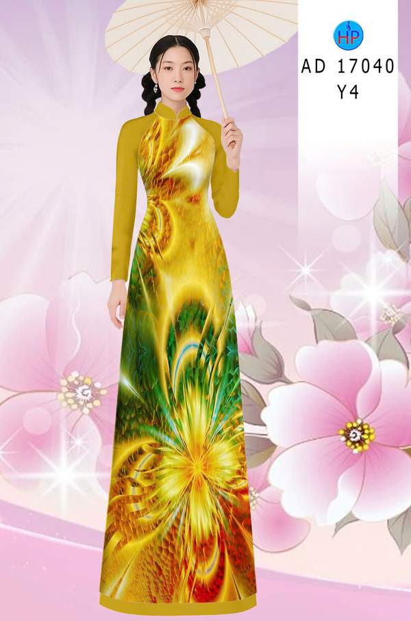Vải Áo Dài Hoa In 3D AD 17040 1 vai ao dai hoa in 3d ad 17040