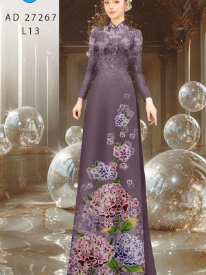 Vải Áo Dài Hoa In 3D AD 27267 20 vai ao dai hoa in 3d ad 27267