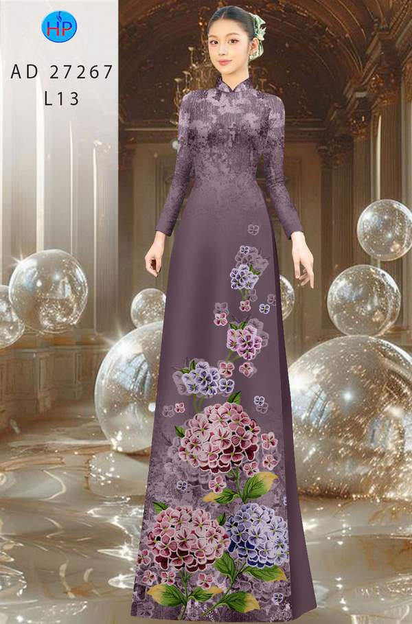 Vải Áo Dài Hoa In 3D AD 27267 2 vai ao dai hoa in 3d ad 27267