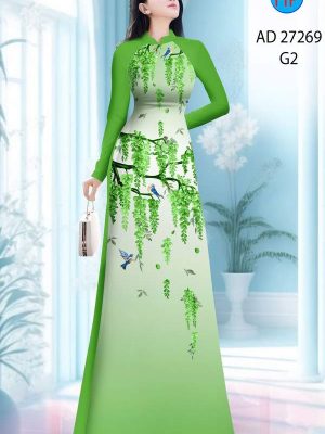 Vải Áo Dài Hoa In 3D AD 27269 22 vai ao dai hoa in 3d ad 27269