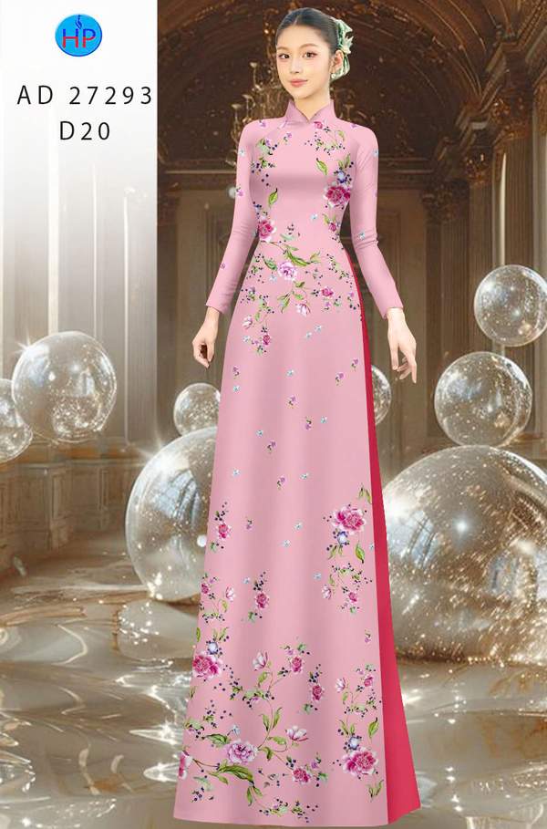Vải Áo Dài Hoa In 3D AD 27293 1 vai ao dai hoa in 3d ad 27293