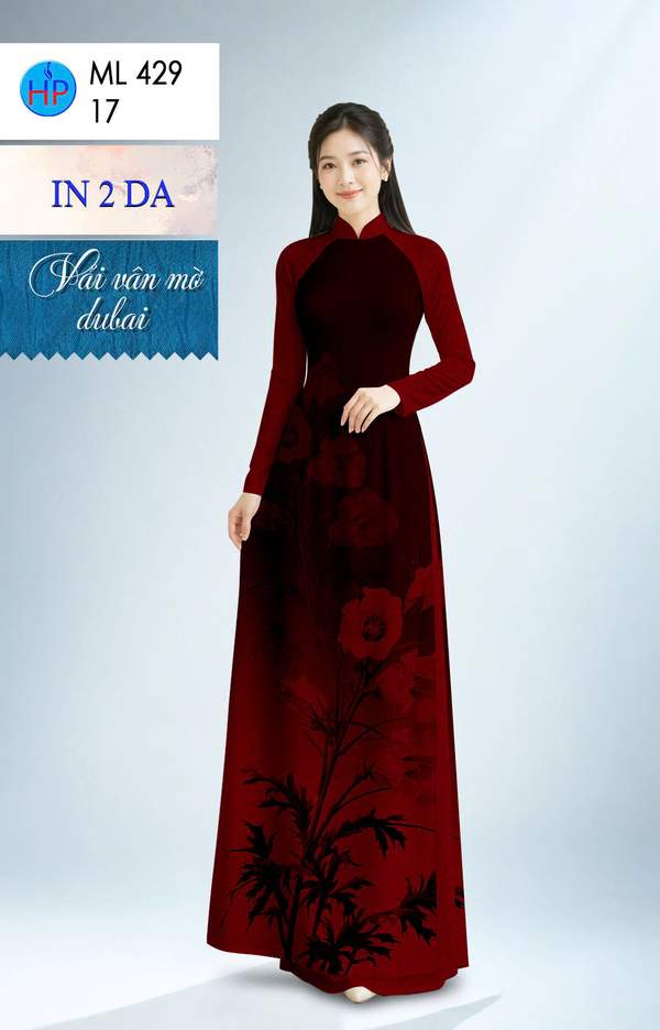 Vải Áo Dài Hoa In 4D AD ML429 1 vai ao dai hoa in 4d ad ml429