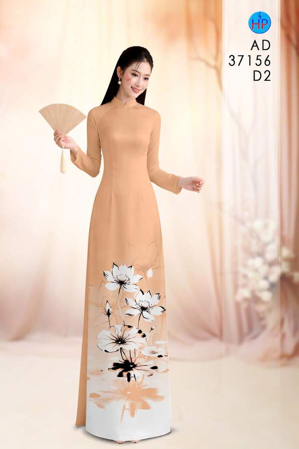 Vải Áo Dài Hoa Sen AD 37156 1 vai ao dai hoa sen ad 37156